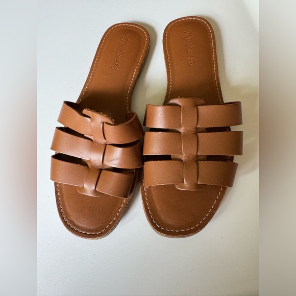 Size 8 Madewell Leather sandal flats - Picture 1 of 7